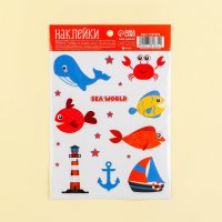 Наклейки бумажные «Морской мир»