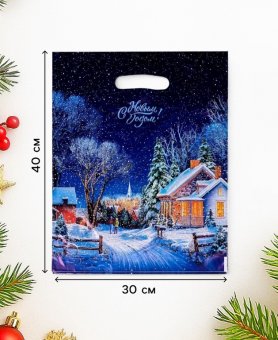 Пакет «Снежная дорожка», полиэтиленовый, 30×40 см