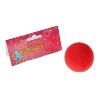 Нос клоуна, цвет красный