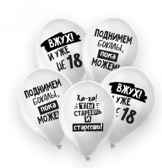 Воздушные шары латексные 12" «С днём рождения»