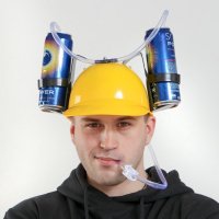 Пивная каска, жёлтая