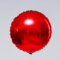 Шар фольгированный 18", круг, красный
