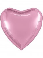 Шар фольгированный 19" «Розовое сердце», матовый