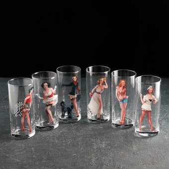 Набор стаканов Pin-up girls, 6 шт