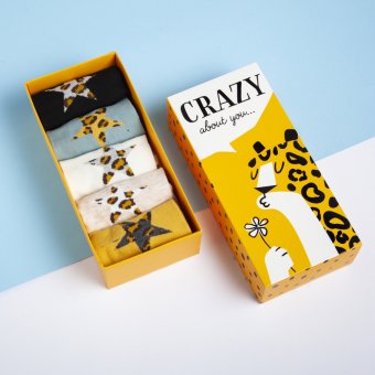 Набор носков  "Crazy about you....", р-р 36-39