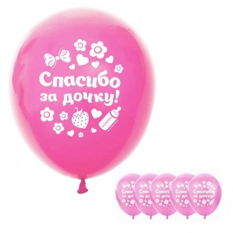 Шар латексный "Спасибо за дочку" 12"