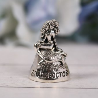 Напёрсток сувенирный «Владивосток», цвет сeрeбро