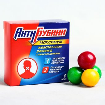 Жевательная резинка с шипучкой «Антибубнин»