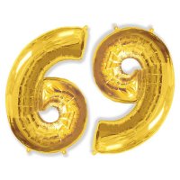 Шар фольгированный "Цифра 6/9" Gold 40"