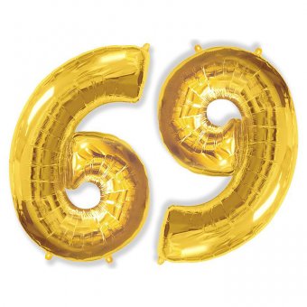 Шар фольгированный "Цифра 6/9" Gold 40"