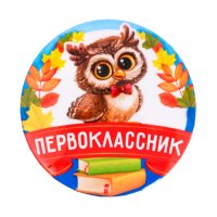 Значок «Первоклассник», совенок