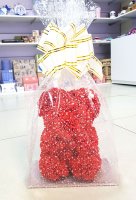 Мишка в розочках, 25см.